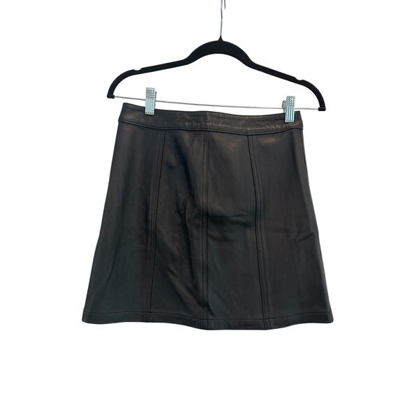 Rag & Bone Rosie Black Leather Mini Skirt Size 4 - Picture 6 of 9